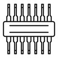 Voltage regulator component icon outline vector. Electric stabilizer