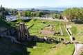 Volterra beautiful and cozy medieval town and roman theater ruin Royalty Free Stock Photo