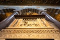 Marble relief and pulpit detail in Volterra Cathedral - Volterra, Italy Royalty Free Stock Photo