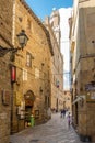 VOLTERRA,ITALY - SEPTEMBER 20,2018 - In the streets of Volterra. History of Volterra dates from before the 7th century BC Royalty Free Stock Photo