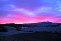 Volterra landscape at dusk Royalty Free Stock Photo