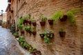 Volterra medieval town Picturesque houses Alley in Tuscany Italy