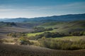 Volterra, Pisa, Italy - November 1, 2017: Hikers depart from Sal Royalty Free Stock Photo