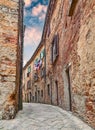 Volterra, Pisa, Tuscany, Italy alley in the old town