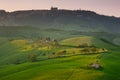 Volterra, Tuscany, Italy - Volterra medieval city, the scultor Mauro Staccioli works installed in 2009 for exhibition Royalty Free Stock Photo