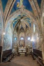 VOLTERRA, TUSCANY - MAY 21, 2017 - Church of Saint Francis, interior Royalty Free Stock Photo