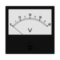 Voltmeter. Black measuring instrument