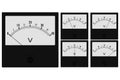 Voltmeter. Black measuring instruments