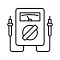 Voltmeter icon. Electronic tester