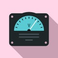 Voltmeter icon, flat style