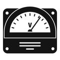 Voltmeter icon, simple style