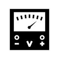 Voltmeter icon vector isolated on white background, Voltmeter sign , eco symbols