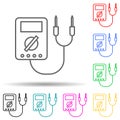 voltmeter multi color style icon. Simple thin line, outline vector of measuring Instruments icons for ui and ux, website or mobile Royalty Free Stock Photo