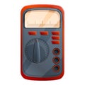 Voltmeter multimeter icon, cartoon style