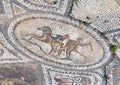 Volubilis mosaic featuring Hercules 8th labor, Bring Back the Mares of Diomedes.