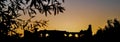 Volubilis Roman Site Basilica Sunset Silhouette