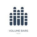 volume bars icon in trendy design style. volume bars icon isolated on white background. volume bars vector icon simple and modern Royalty Free Stock Photo