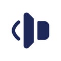 Volume black glyph ui icon Royalty Free Stock Photo