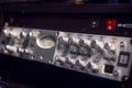 Electric guitar amplifier audio equipment with knobs