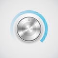 Volume button (knob) with metal (chrome) texture