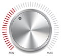 Volume Button Knob, Vector Illustration. Royalty Free Stock Photo