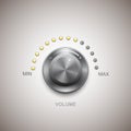 Volume button music knob Royalty Free Stock Photo