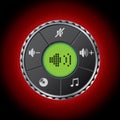 Volume control gauge with lcd