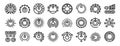 Volume control knobs icons set outline vector. Sound level