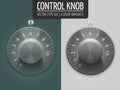 Volume control knobs, vector illustration. UI element for your design Royalty Free Stock Photo