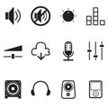 Volume controller & Speaker technology icon Vector Illustration