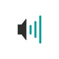 Volume icon. Audio speaker symbol. Sound sign. Flat design Royalty Free Stock Photo