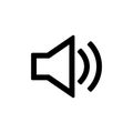 Volume icon for simple flat style ui design Royalty Free Stock Photo