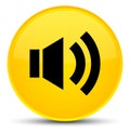 Volume icon special yellow round button Royalty Free Stock Photo