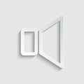 Volume icon.  Symbol of speaker volume for web design Royalty Free Stock Photo