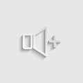 Volume icon.  Symbol of speaker volume for web design Royalty Free Stock Photo