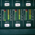 The volume indicator on amplifier panel Royalty Free Stock Photo