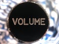 Volume Knob on an Electric Guitar in a Macro Closeup View Royalty Free Stock Photo