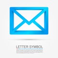 Volume letter symbol. Vector illustration Royalty Free Stock Photo