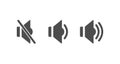 Volume loudness icons