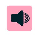 Volume media player icon illustration. Sound vector icon. Pink flat icon. Vector illustration