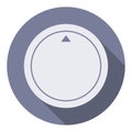 Volume music control knob icon. Dial knob UI element, flat design style. User interface round button