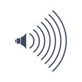 Volume music sign audio icon. Symbol for sound level Royalty Free Stock Photo