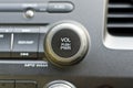 Volume Power Push Button on a car Royalty Free Stock Photo