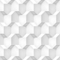 Volume realistic vector cubes texture, light geometric pattern, design white background for you projects Royalty Free Stock Photo