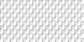 Volume realistic vector cubes texture, light geometric seamless tiles pattern, design white background for you projects Royalty Free Stock Photo