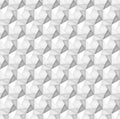 Volume realistic vector hexagon seamless pattern, light geometric tiles texture, design white background for you projects Royalty Free Stock Photo