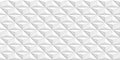 Volume realistic vector light texture, geometric seamless tiles pattern, design white background for you projects Royalty Free Stock Photo