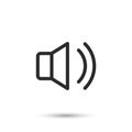 Volume and sound icon. System interface icon. Vector Royalty Free Stock Photo