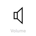 Volume sound music icon. Editable line vector. Royalty Free Stock Photo