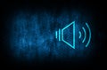 Volume speaker icon abstract blue background illustration digital texture design concept